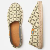 Shiny Tan Stars Pattern with Thin Lines, ZEA Espadrilles
