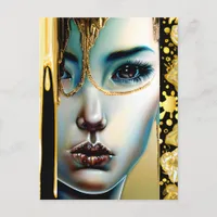 Ethereal Mystical Goddess in Gold Postcard