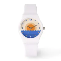 Ocean sunset minimalist scene watch