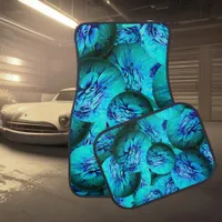 Abstract turquoise bubbles  car floor mat