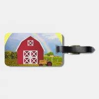 Add Your Name to Red Barn with Blue Sky Luggage Tag