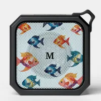 Cute Swimming Fish Monogrammed  Bluetooth Speaker