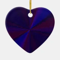 Circular Gradient Patchwork Blue to Purple Ceramic Ornament