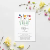 Little Wildflower Pretty Baby Girl Baby Shower Invitation