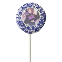 Pretty Anime Girl Birthday Chocolate Covered Oreo Pop