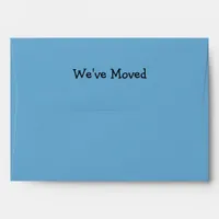 We've Moved Blue Envelopes