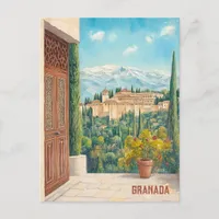 Travel to Granada Spain Postcard