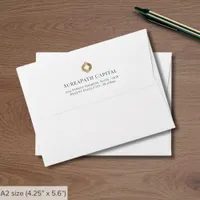 Sophisticated Business Return Address Note Card Envelope