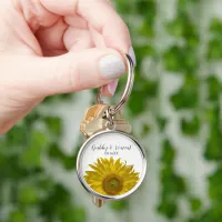 Yellow Sunflower Wedding Keychain