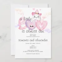 Little BOO Pink Coquette Skull Gothic Baby Shower Invitation