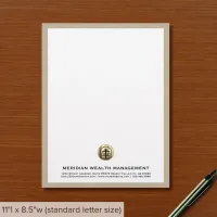 Custom Beige Linen Print Letterhead