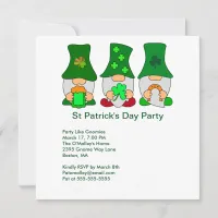 St Patricks Day Party Gnomes Square Invitation