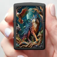 Wild Spirit: Wolf and Birds Zippo Lighter