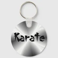 Faux Silver Karate Keychain