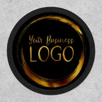 Create Your Own Black Background Business Logo Patch