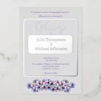 Romantic and Poetic Pastel Lilac Watercolor Foil Invitation