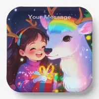 Enchanted Christmas Glow Paper Plates