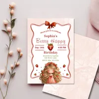 Strawberry 1st Birthday Party | Berry Happy Theme Invitation