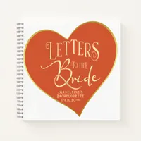 Heart Letters To The Bride Bachelorette Guestbook Notebook