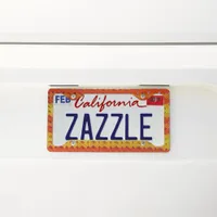 License Plate Frame - Crochet Stitch in Orange