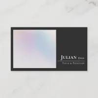 Minimalistic Holographic Black Business Card