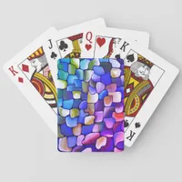 Art Deco pattern - rainbow abstract Poker Cards