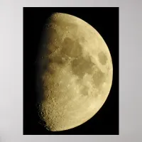 Moon Close Up Photography  Poster