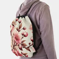 Cherry Blossom Drawstring Bag