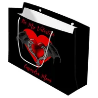 Bold Red Heart Valentine's Personalized Large Gift Bag