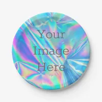 Create Your Own Iridescent Faux Holographic Foil Paper Plates