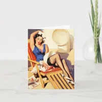 Vintage Birthday Pinup Card