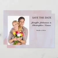 Photo Lavender Mist Marble Save the Date Invitation