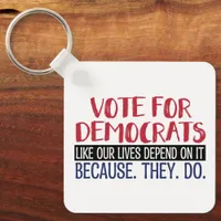 VOTE FOR DEMOCRATS KEYCHAIN