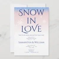 Snow In Love Joint Couples Bridal Shower Weekend Invitation