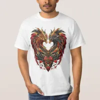 Enchanted Dragon Stain Glass Design T-Shirt