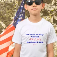 Red White Blue Fourth of July Family Reunion BBQ T-Shirt