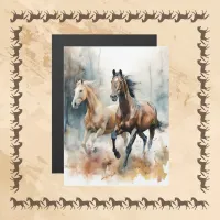 Western Wild Horse Magnetic Card