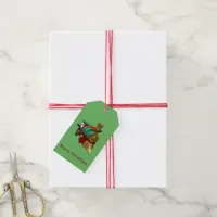 Cute Cartoon Penguin and Christmas Train Gift Tags