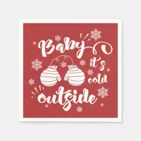 Baby its cold outside cute mittens winter napkins