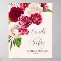 Roses Burgundy/Cream Cards and Gifts ID584 Poster