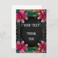 Blossoming Romance: A Full Floral Wedding Theme Thank You Card