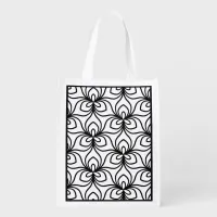 Simple Geometric Black & White Adult Coloring Bag