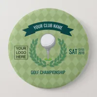 Club/Corporate Golf Tournament add logo Pinback Button