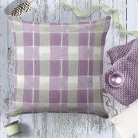 Purple Green Christmas Pattern#7 ID1009 Throw Pillow