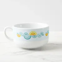 ... curved pattern soup mug