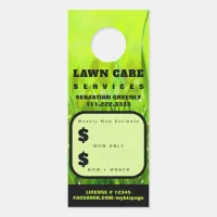 *~* Quote Estimate Green Grass Lawn Care Door Hanger