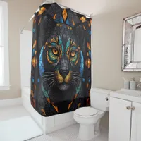 Wildlife Stained Glass Mosaic Collection Shower Curtain