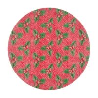 Festive Christmas Holly Foliage Cutting Board