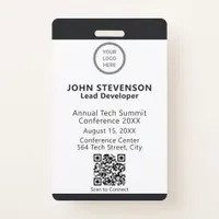 Modern Custom Event Logo Employee Identification Badge