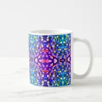 Hot Pink and Blue Pattern Coffee Mug